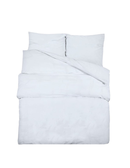 Set Copripiumino Bianco 155x220 cm in Microfibra Leggera