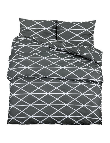Set Copripiumino Grigio 155x220 cm in Cotone