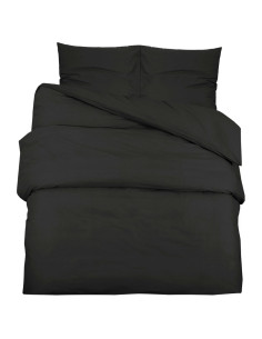Set Copripiumino Nero 140x200 cm in Cotone