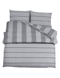 Set Copripiumino Grigio 155x220 cm in Cotone