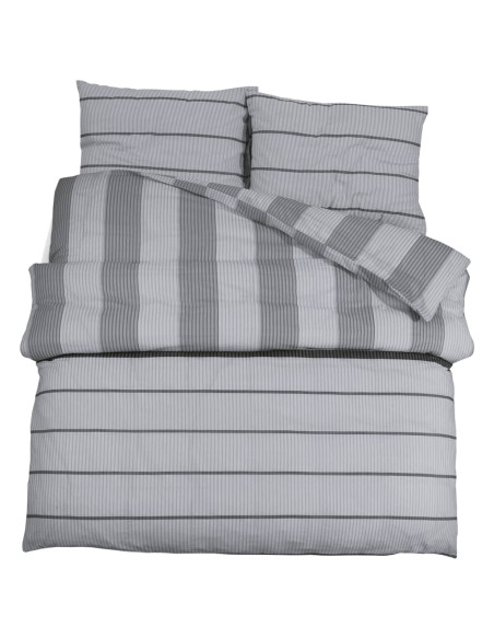 Set Copripiumino Grigio 155x220 cm in Cotone