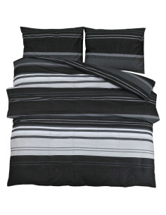Set Copripiumino Nero e Bianco 200x200 cm in Cotone