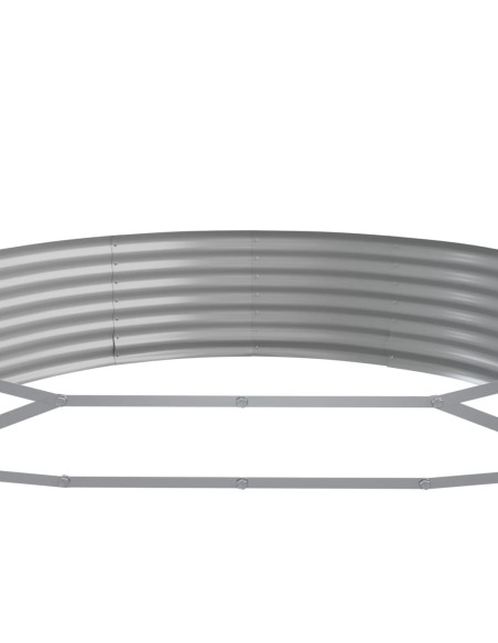 Letto Giardino Acciaio Verniciato a Polvere 600x140x36cm Grigio