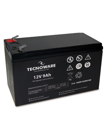 BATTERIA TECNOWARE 12V 9.0Ah FASTON 6,3MM EACPE12V09ATWP