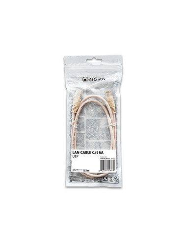 Atlantis cavo di Rete Cat 6A: Cavo di rete UTP (patch cord) categoria Cat-6A Rame Lunghezza 0,5m P019-LN_6A-U-0C