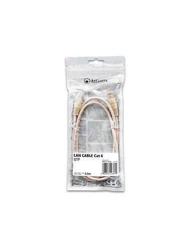 Atlantis cavo di Rete Cat 6: Cavo di rete UTP (patch cord) categoria Cat-6 Lunghezza 0,5m P019-LN_6-U-0A
