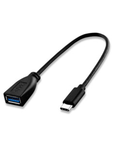 CAVO ADATTATORE ATLANTIS USB-C TO USB A 3.0, M/F, 0,15MT, NERO, A04-TC_UB3-01
