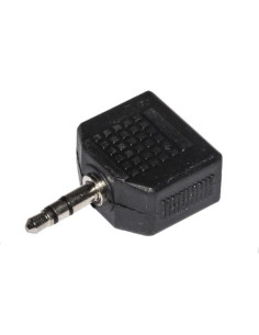 ADATTATORE LINK AUDIO STEREO MINI JACK 3,5mm TO 2x MINI JACK 3,5MM, M/FF, NERO, LKADAT26