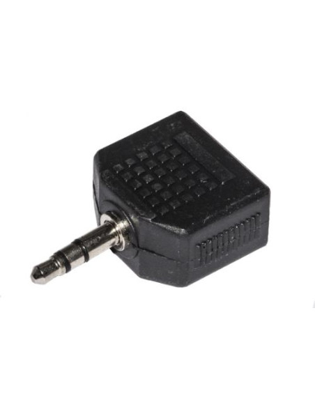 ADATTATORE LINK AUDIO STEREO MINI JACK 3,5mm TO 2x MINI JACK 3,5MM, M/FF, NERO, LKADAT26