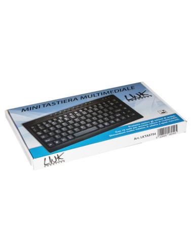 Link Accessori LKTAST04 tastiera USB QWERTY Inglese Nero