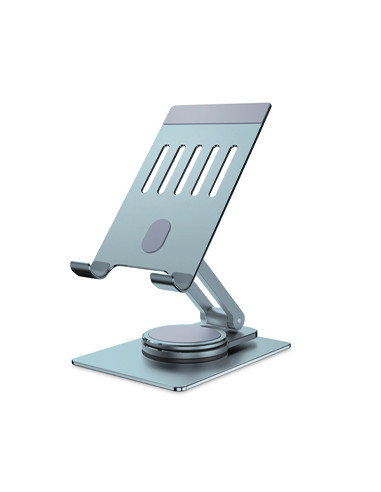 SUPPORTO SOLLEVA SMARTPHONE/TABLET ATLANTIS P022-SS01-AGP ALTEZZA ED INCLINAZIONE REGOLABILE BASE GIREVOLE 360° ALLUMINIO