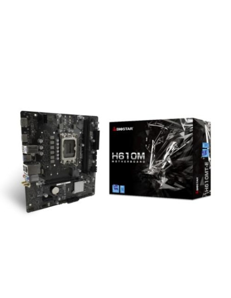 MB BIOSTAR H610MT-E LGA1700 (ALDER LAKE) 2DDR4 HDMI+DP PCIE -  Type-C port (1 via internal headers), M.2 MATX