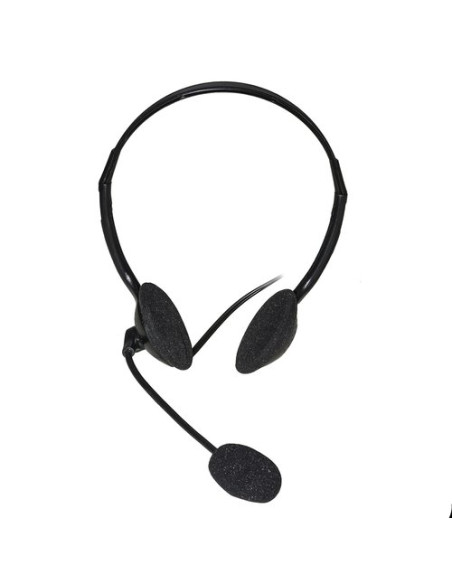 CUFFIA AUDIO CON MICROFONO LINK CON 1 CONNETTORE JACK 3,5 MM Lunghezza cavo 1,30 mt COLORE NERO LKHS03