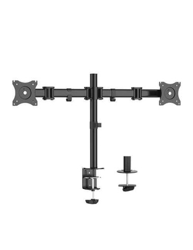 BRACCIO SUPPORTO MONITOR/TV LINK DA TAVOLO CON MORSA PER 2 MONITOR 13-27" FINO A 8 KG A 3 SNODI LKBR07