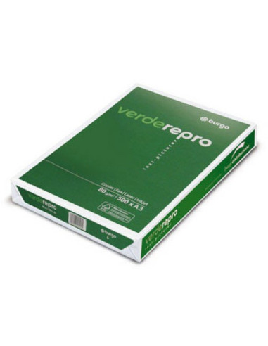 CARTA A3 x FOTOCOPIE/STAMPANTI BURGO VERDE 29,7x42 80gr (conf. 5 Risme x 500 fogli cad.)