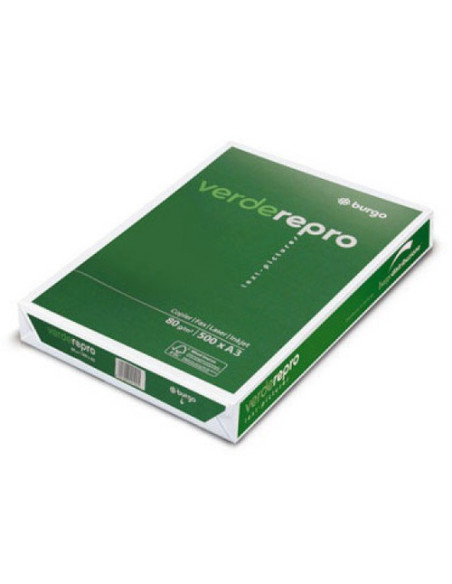 CARTA A3 x FOTOCOPIE/STAMPANTI BURGO VERDE 29,7x42 80gr (conf. 5 Risme x 500 fogli cad.)