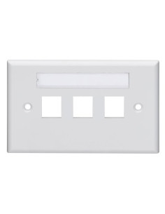 Placca autoportante 3 porte 70 x 115 con ID windows, color bianco