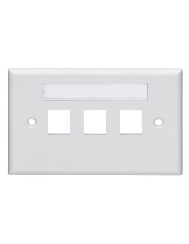 Placca autoportante 3 porte 70 x 115 con ID windows, color bianco