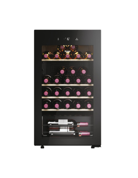 Haier Wine Bank 50 Serie 3 HWS34GGH1 Cantinetta vino con compressore Libera installazione Nero 34 bottiglia/bottiglie