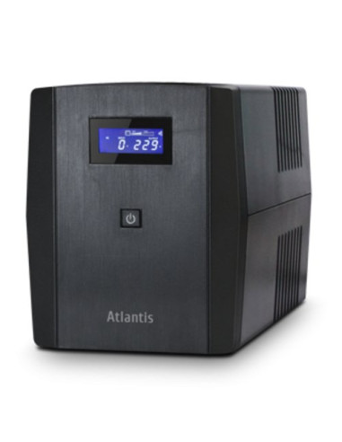 UPS ATLANTIS A03-S1200 Server UPS 1200VA (700W)Stepwave Line Interactive Doppia Batteria (12V@7A/h)USB 3prese IEC+2 schuko