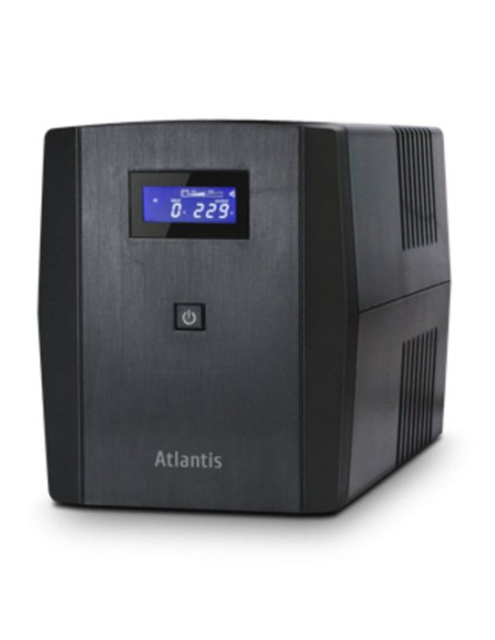 UPS ATLANTIS A03-S1200 Server UPS 1200VA (700W)Stepwave Line Interactive Doppia Batteria (12V@7A/h)USB 3prese IEC+2 schuko