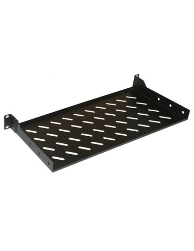 RIPIANO PER ARMADIO 19" 1 UNITA' PROFONDITA' 200 MM. (UNIVERSALE) 2 ATTACCHI (FRONTALI) COLORE NERO LKRIP200N