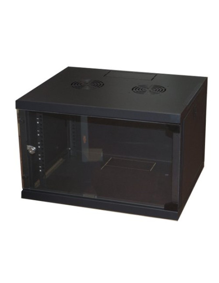 RACK LINK 19'' ARMADIO 6 UNITA' DA MURO PER RETI (A)350x(L)540x(P)450mm ASSEMBLATO COLORE NERO - LK1907UN