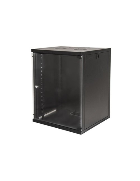 RACK LINK 19'' ARMADIO 15 UNITA' DA MURO PER RETI (A)750x(L)540x(P)600mm ASSEMBLATO COLORE NERO- LK1915U66N