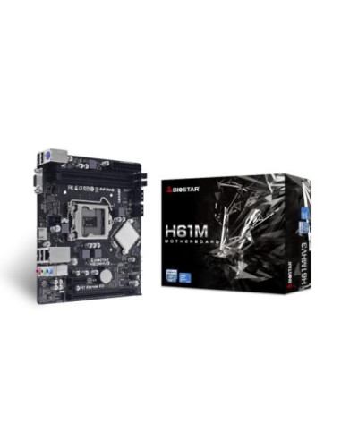 MB BIOSTAR H61MHV3 LGA 1155 H61 2DDR3 VGA+HDMI PCIE, 4*SATA mATX