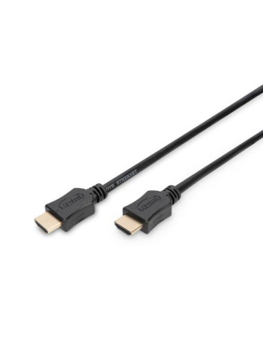 CAVO DIGITUS HDMI TO HDMI, M/M, 3MT, 4K 3D CON ETHERNET CONNETTORI DORATI, TRIPLA SCHERMATURA, NERO, AK330107030S