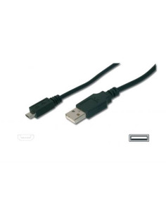 CAVO DIGITUS USB 2.0 A TO USB MICRO B, M-M, 1MT, SCHERMATO,NERO, AK112001
