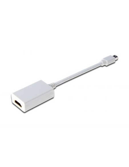 ADATTATORE DIGITUS MINI DISPLAYPORT TO HDMI, M/F, 0,15MT, Bianco, AK135005
