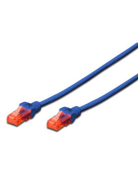 CAVO RETE DIGITUS CAT.6 UTP NON SCHERMATO LSZH BLU 1mt