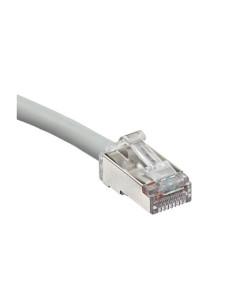 Cat 6A 2.0m Stranded 4 Pair RJ45 Blade PatchCord Grey LSHF/LSZH IEC 332.1 Sheathed Cablewith Clear Boots