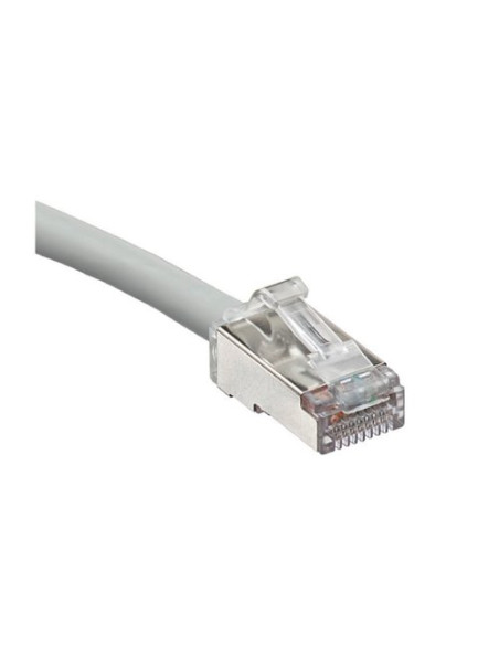 Cat 6A 2.0m Stranded 4 Pair RJ45 Blade PatchCord Grey LSHF/LSZH IEC 332.1 Sheathed Cablewith Clear Boots