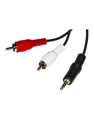 CAVO LINK AUDIO MINI JACK 3,5mm TO 2x RCA, M/M, 1,8MT, NERO,LKC3518