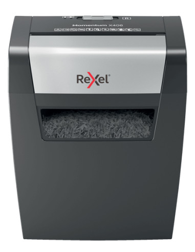 Rexel Momentum X406 distruggi documenti Taglio a particelle 70 dB Blu, Grigio