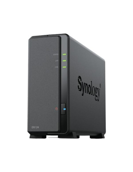 Synology DiskStation DS124 server NAS e di archiviazione Desktop Realtek RTD1619B 1 GB DDR4 DiskStation Manager Nero