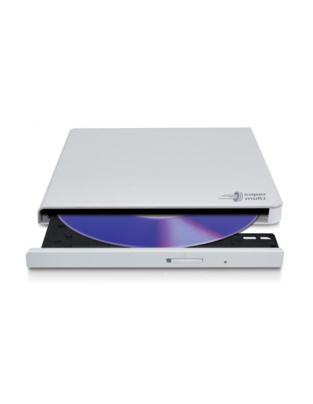 Hitachi-LG Slim Portable DVD-Writer lettore di disco ottico DVD±RW Bianco