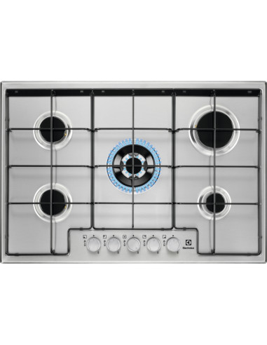 Electrolux EGS7534X Acciaio inox Da incasso 75 cm Gas 5 Fornello(i)