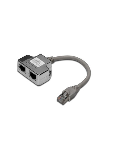 SDOPPIATORE SCHERMATO DIGITUS PER CAT. 5E PER 2 LINEE RJ45