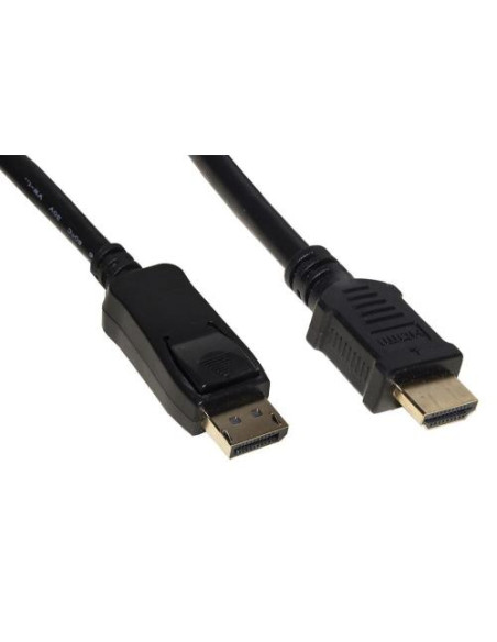 CAVO LINK DISPLAYPORT 1.2 TO HDMI 1.4, M/M, 3,0MT, 4Kx2K 30 HZ CONTATTI DORATI, NERO, LKCDPH30