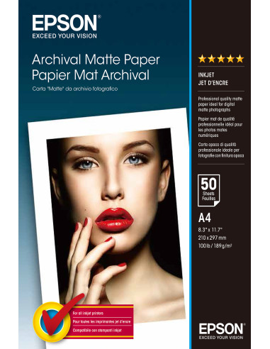 Epson Archival Matte Paper - A4 - 50 Fogli