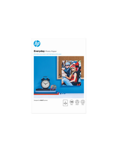 HP Carta fotografica Everyday, lucida, 200 g/m2, A4 (210 x 297 mm), 100 fogli