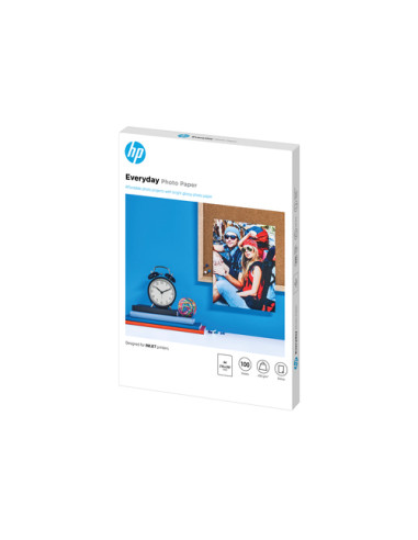 HP Carta fotografica Everyday, lucida, 200 g/m2, A4 (210 x 297 mm), 100 fogli