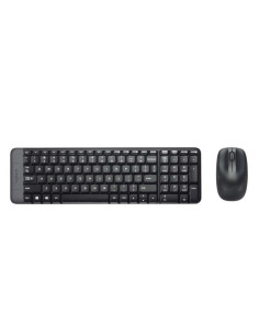Logitech MK220 Combo Tastiera e Mouse Wireless Compatti per Windows, 2,4 GHz Wireless con Ricevitore USB Unifying, Durata Batter