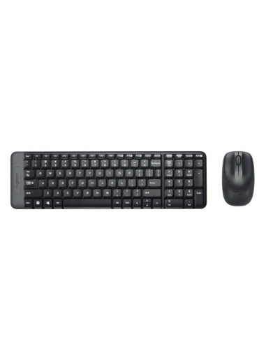 Logitech MK220 Combo Tastiera e Mouse Wireless Compatti per Windows, 2,4 GHz Wireless con Ricevitore USB Unifying, Durata Batter
