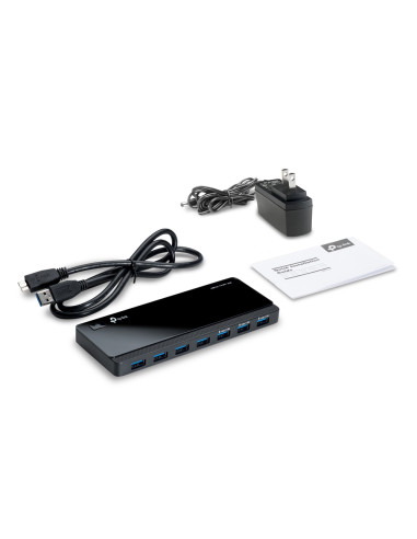 TP-Link UH700 hub di interfaccia USB 3.2 Gen 1 (3.1 Gen 1) Micro-B 5000 Mbit/s Nero