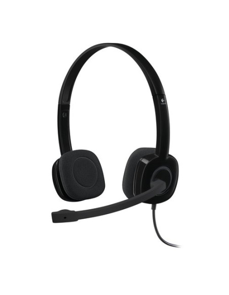 CUFFIA LOGITECH "H151" CON MICROFONO, Jack 3,5mm, NERO - 981-000589