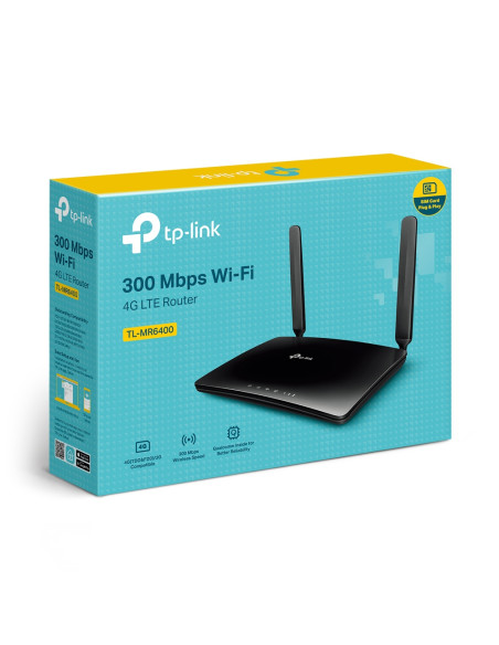 TP-Link TL-MR6400 router wireless Fast Ethernet Banda singola (2.4 GHz) 4G Nero